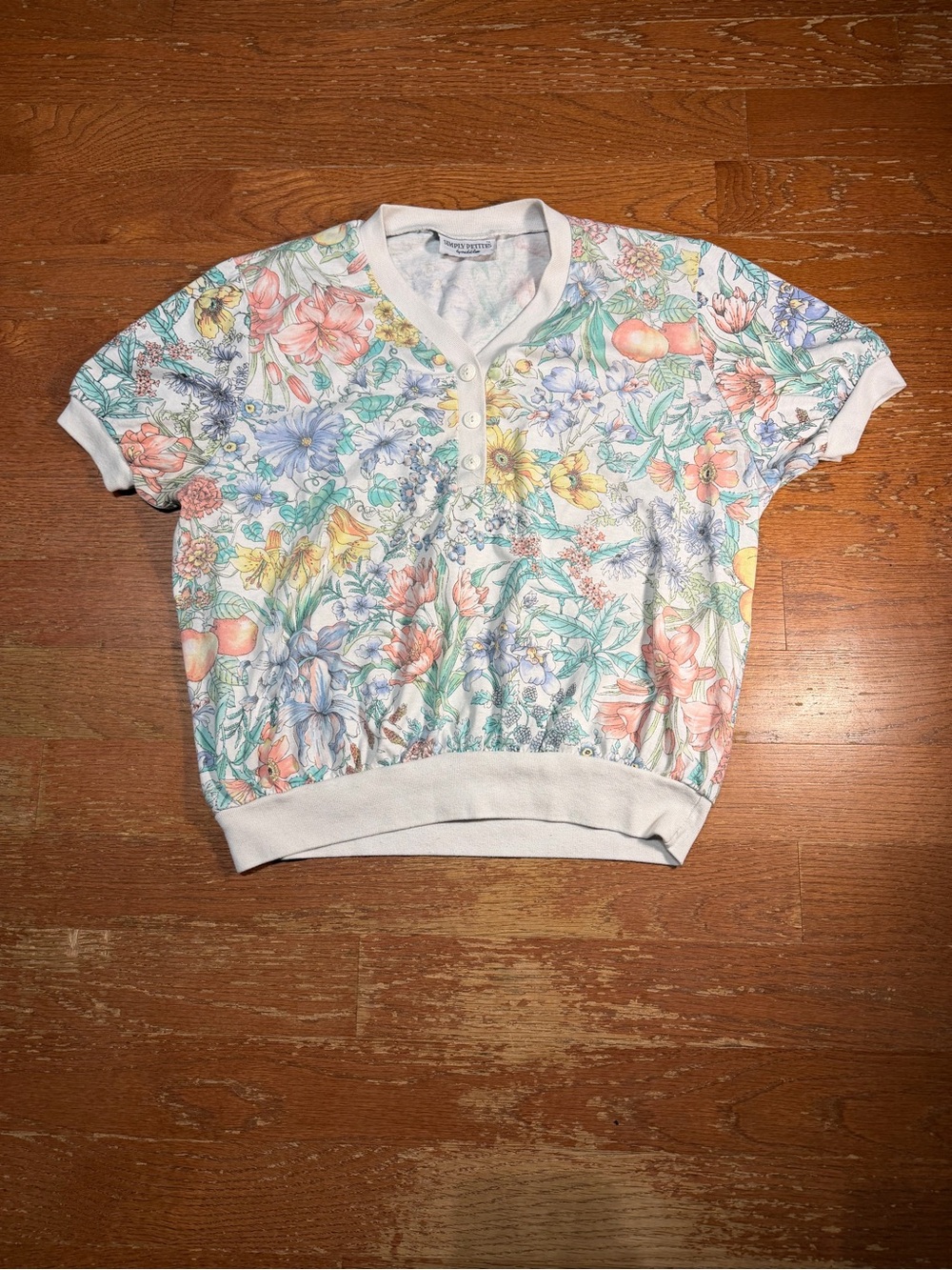 90s Vintage Womens Floral Graphic AOP Button Up Shirt